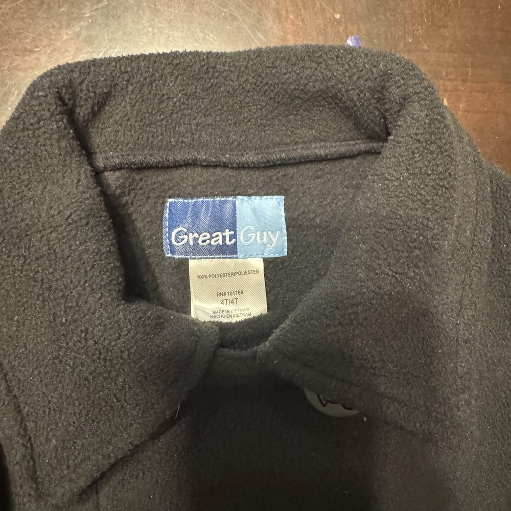Great Guy Black Peacoat with Nautical Buttons 4T - Picture 2 of 2